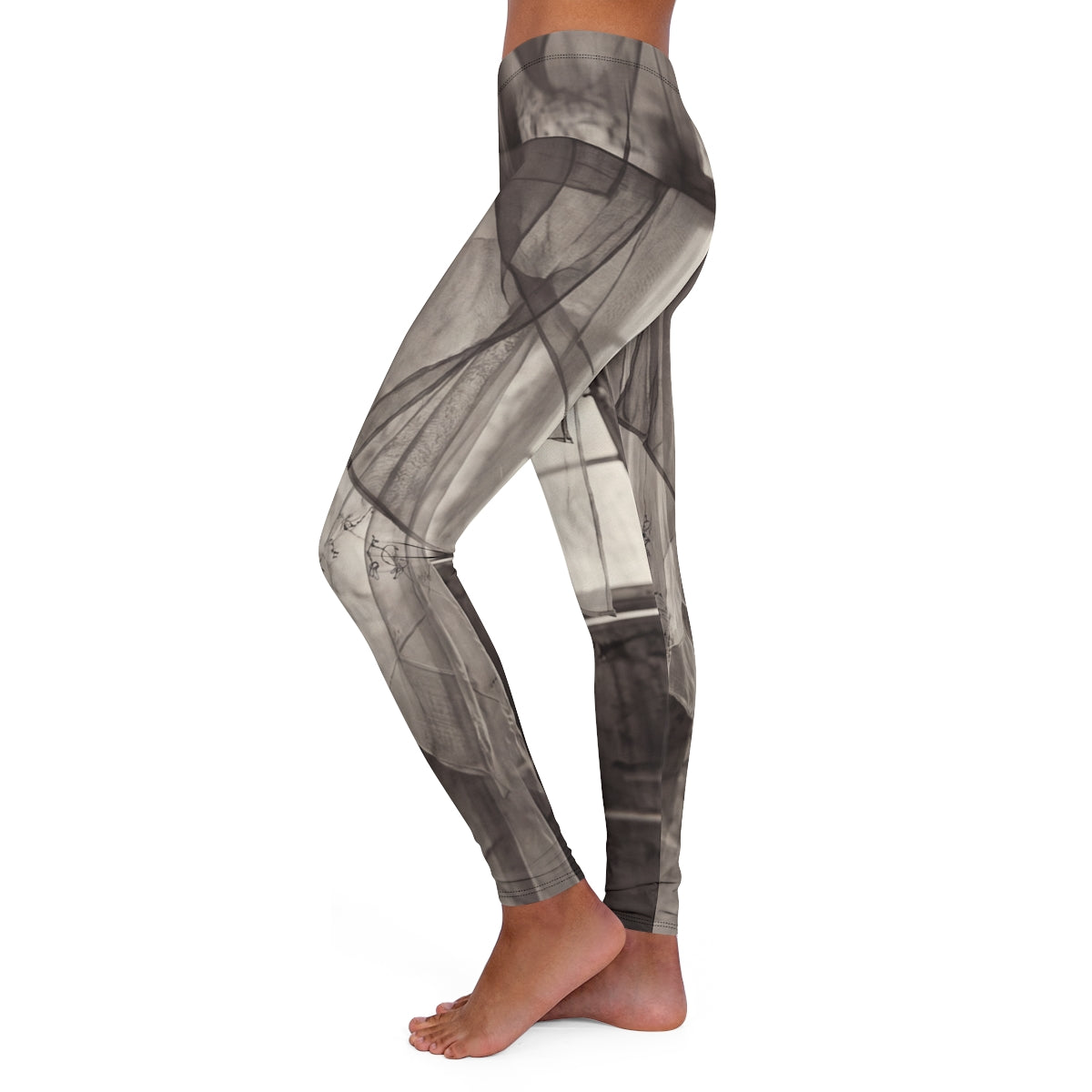 Women's Casual Spandex Leggings - Spectral Veils | Echovira...