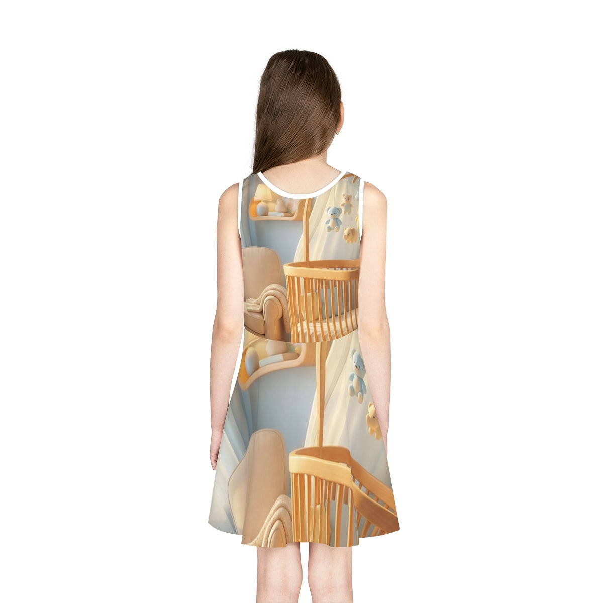 Girls' Sleeveless Sundress - Soft Blue Dreams