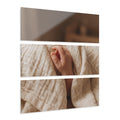 Acrylic Prints Triptych - Cozy Linen Gentle Touch —... |...