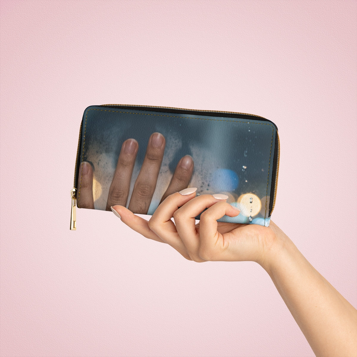 Rainy City Window Zipper Wallet