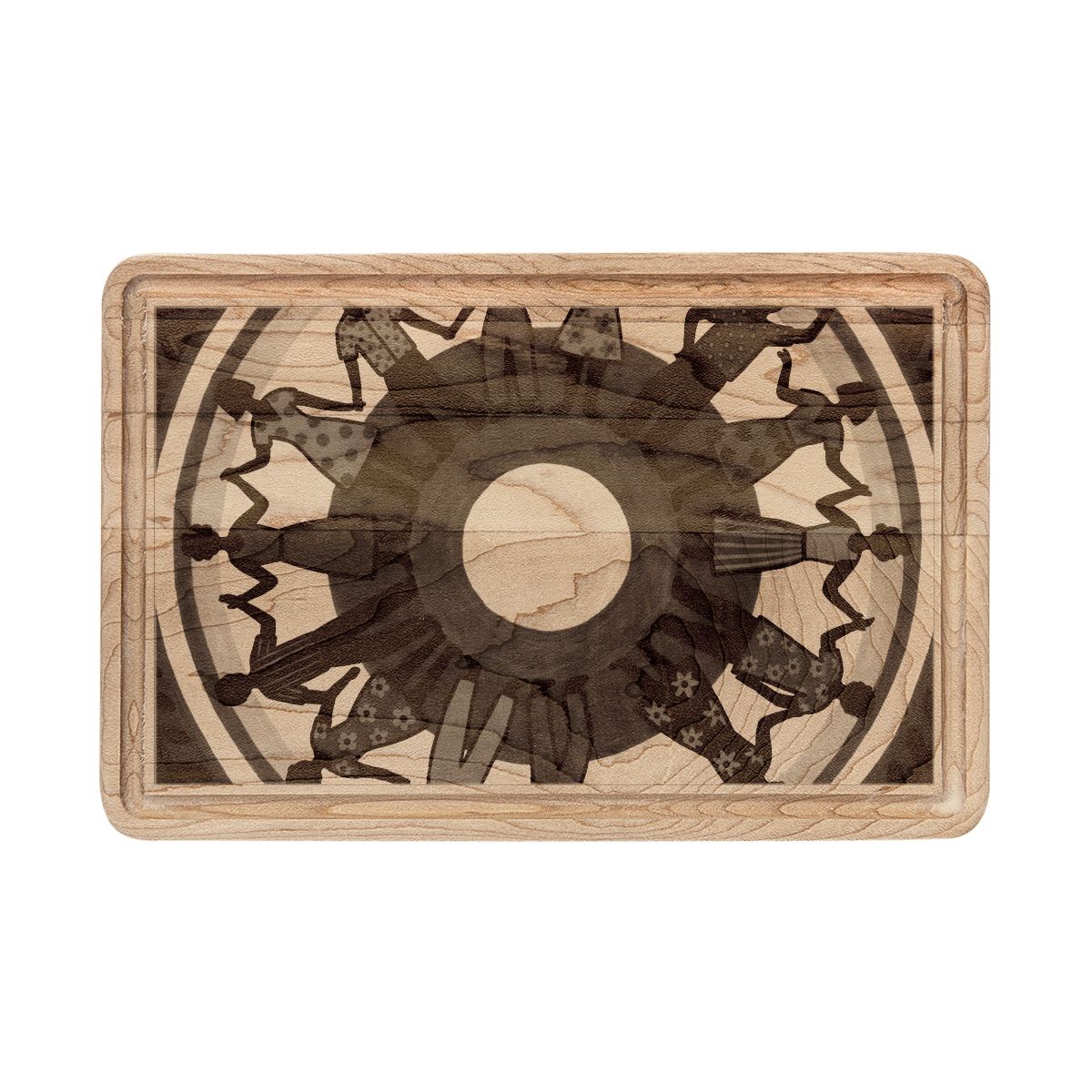 Engraved Wooden Cutting Board - Unity Mandala Folk Art |...