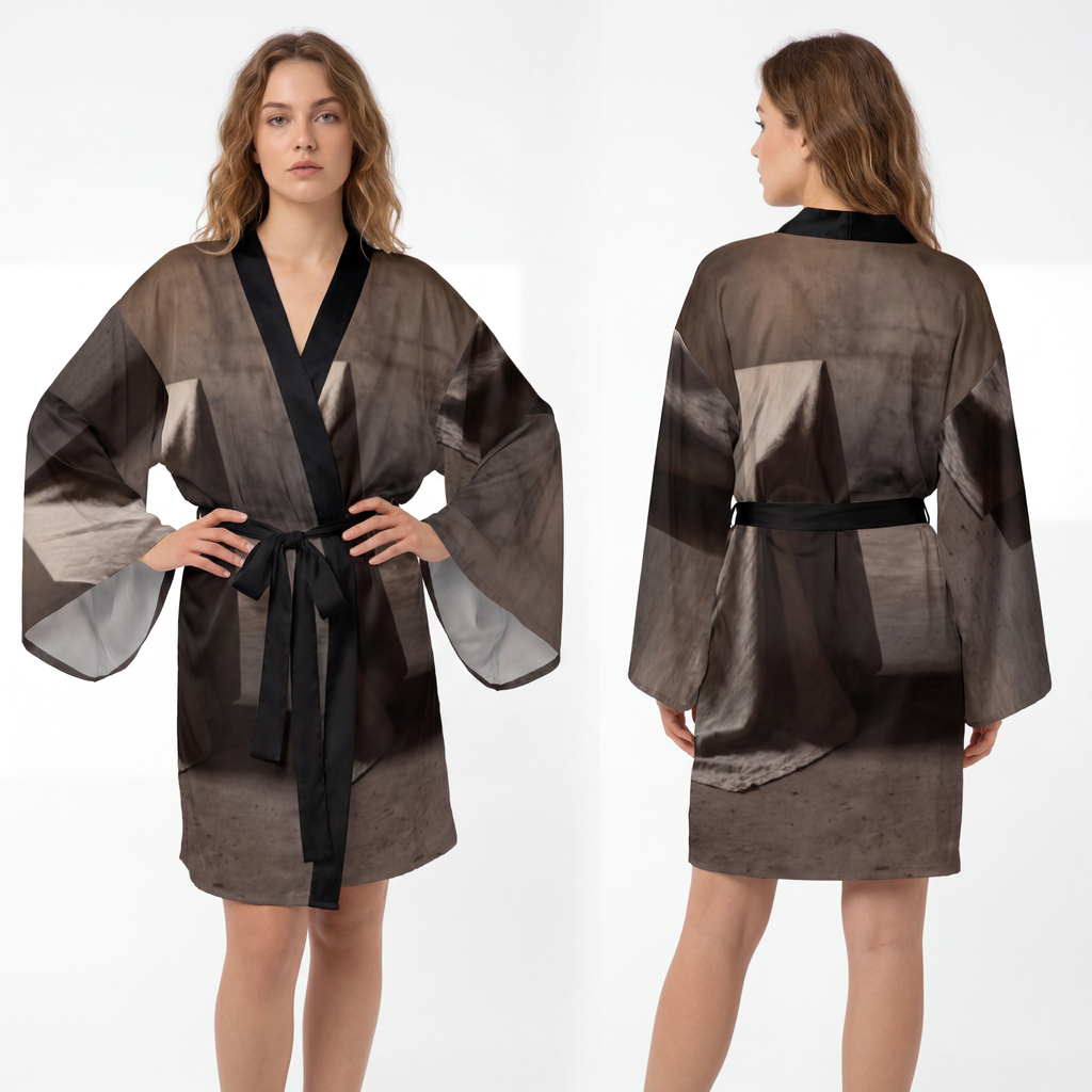 Kimono Robe - Sculptural Stillness Loungewear