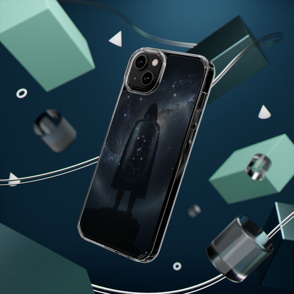 Clear Impact-Resistant Apple iPhone Cases - Orion Celestial Wanderer | iPhone 17 Pro Max, 17 Pro, 17 Air & More