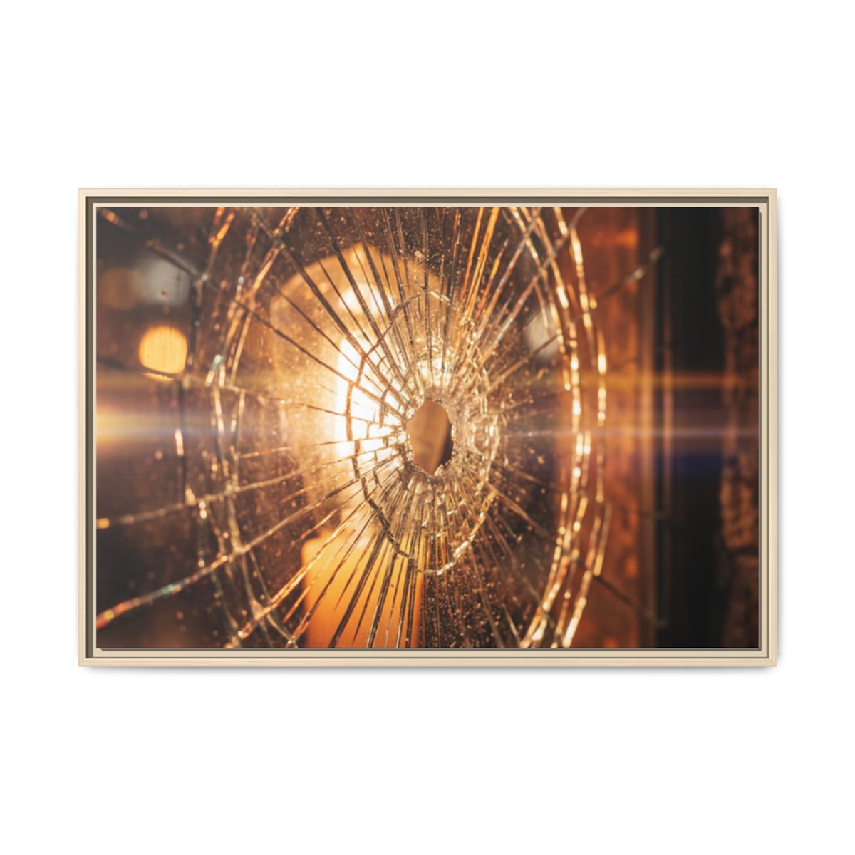Framed Matte Canvas - Shattered Glass