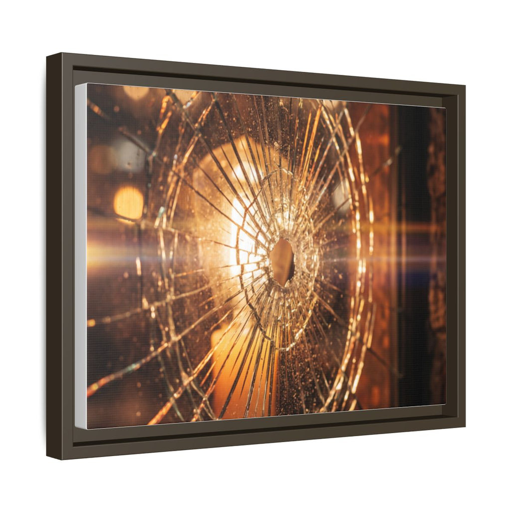 Framed Matte Canvas - Shattered Glass