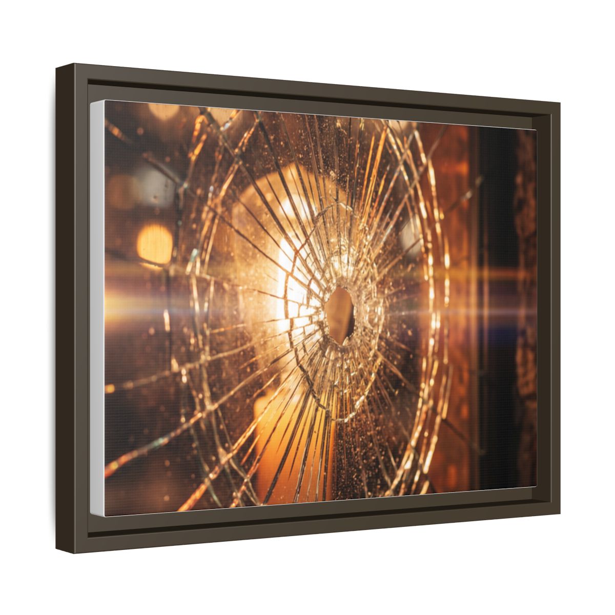 Framed Matte Canvas - Shattered Glass