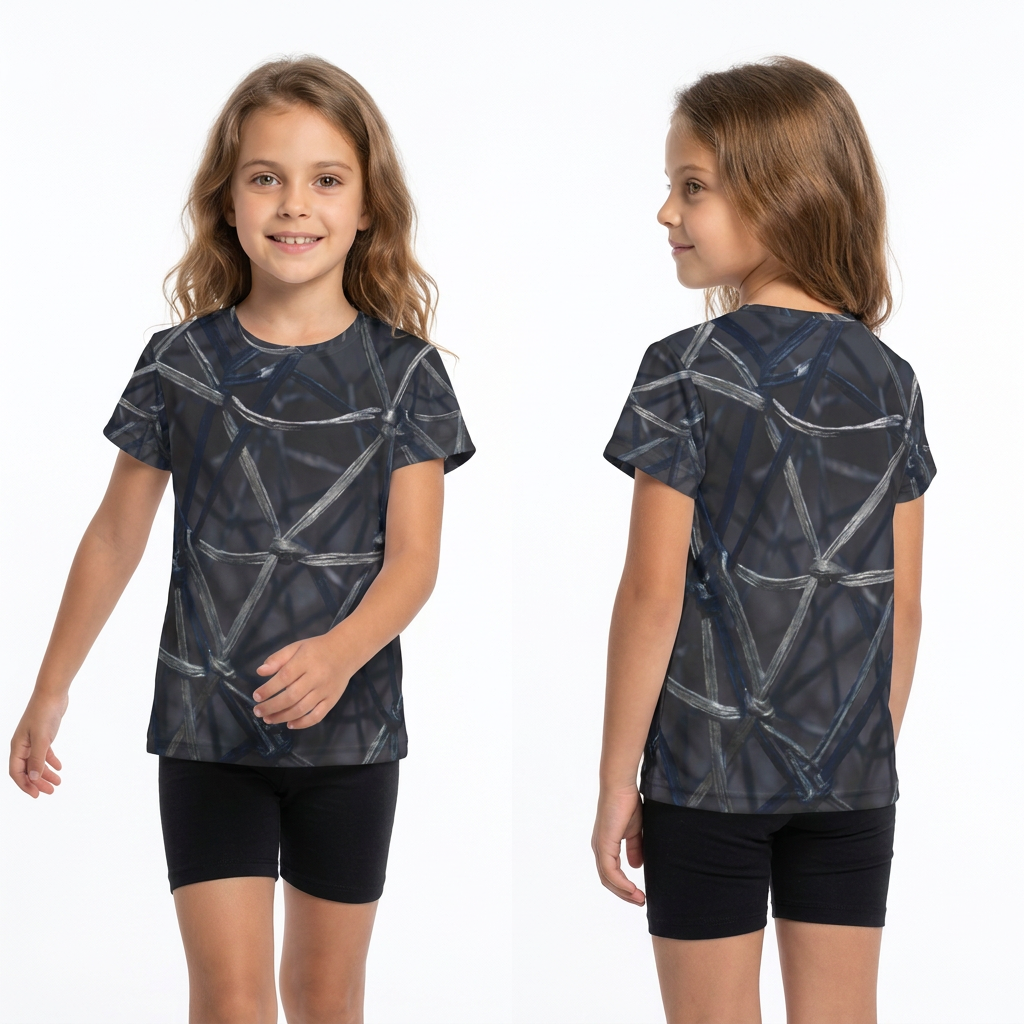 Kids Sports Jersey Abstract Woven Navy Art