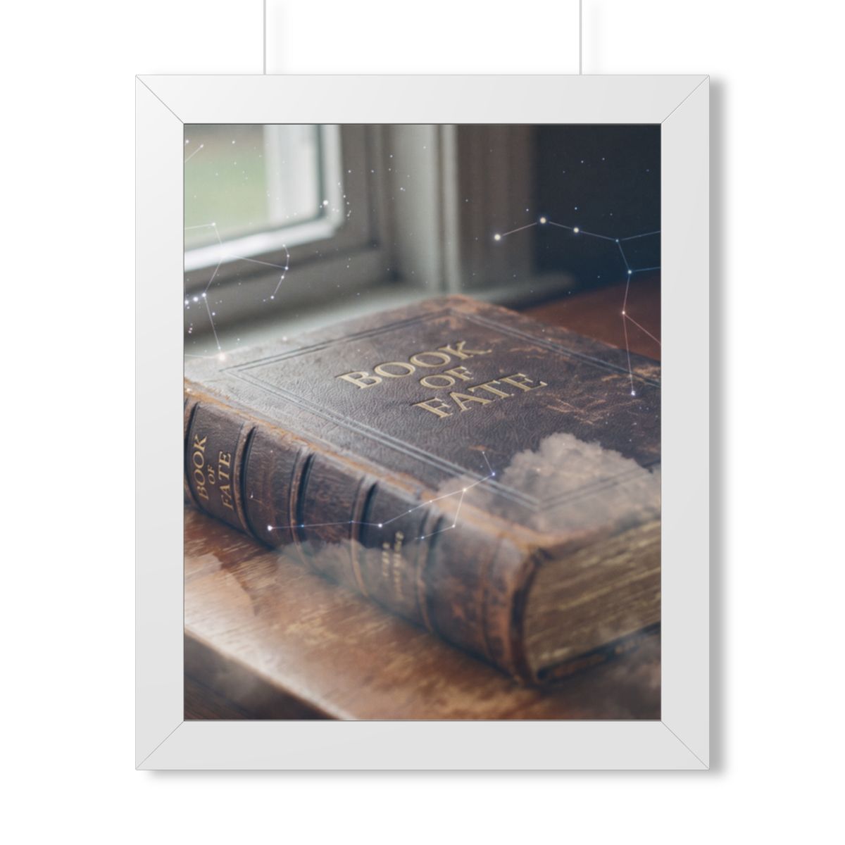 Framed Vertical Poster - Celestial Book of Fate Mystical Art...