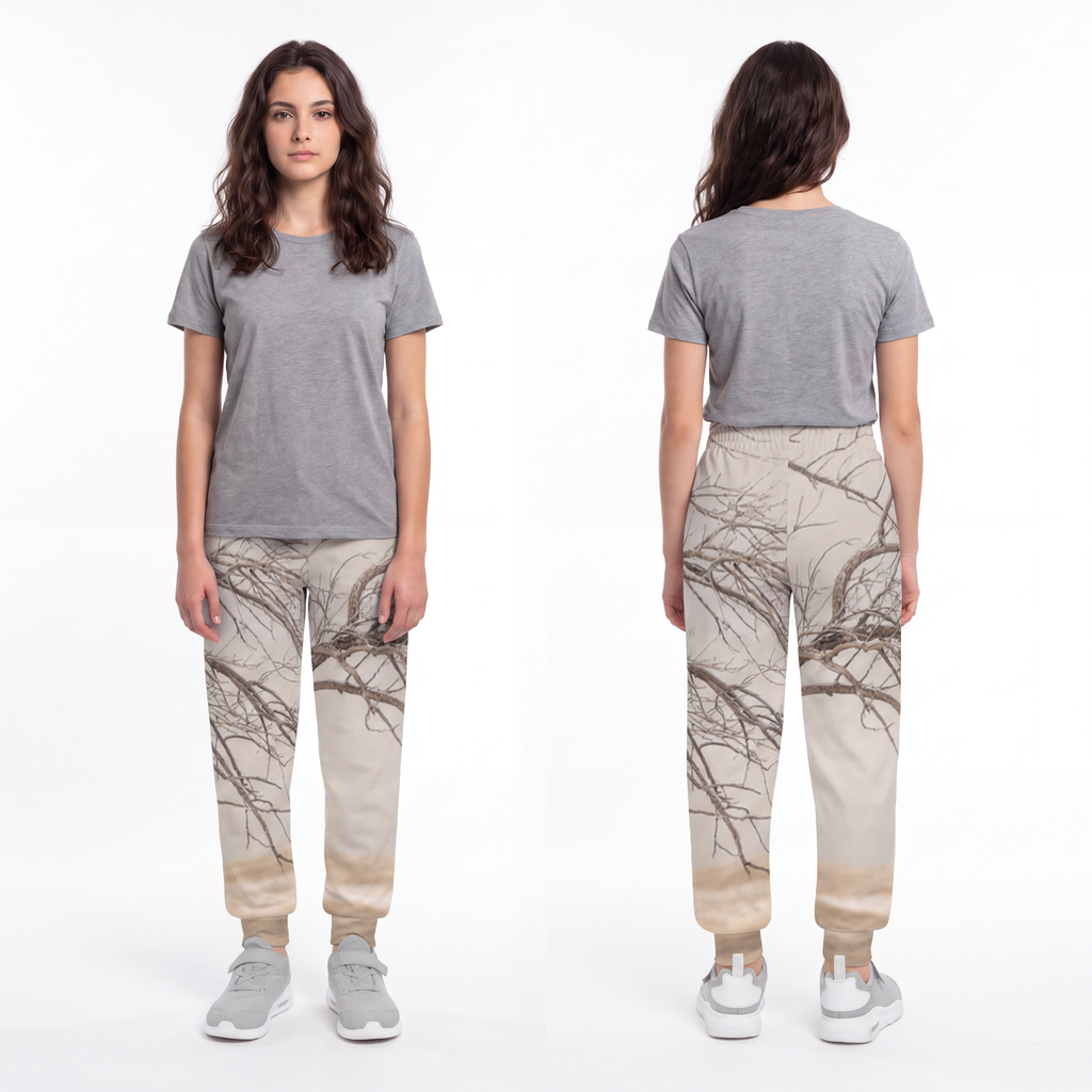 Youth Joggers - Silent Branches Winter Landscape Photo |...