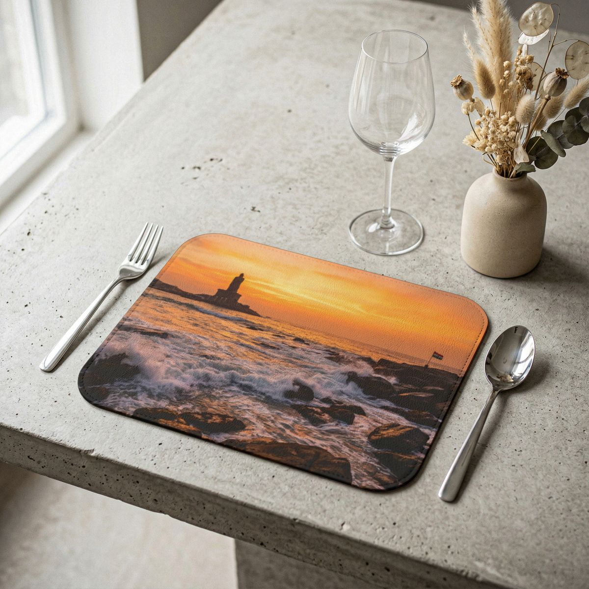 Leather Placemat - Golden Aesthetic