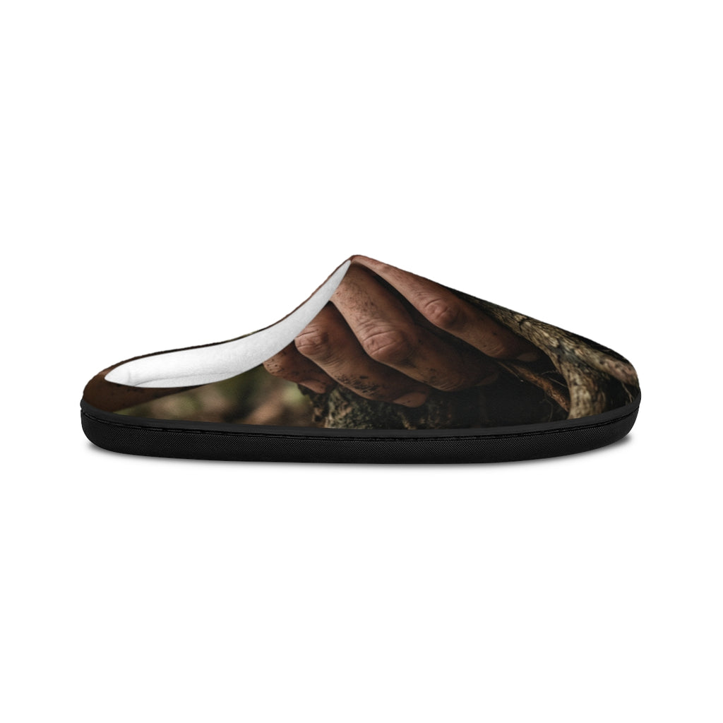 Men's Indoor Slippers Forest Root Art