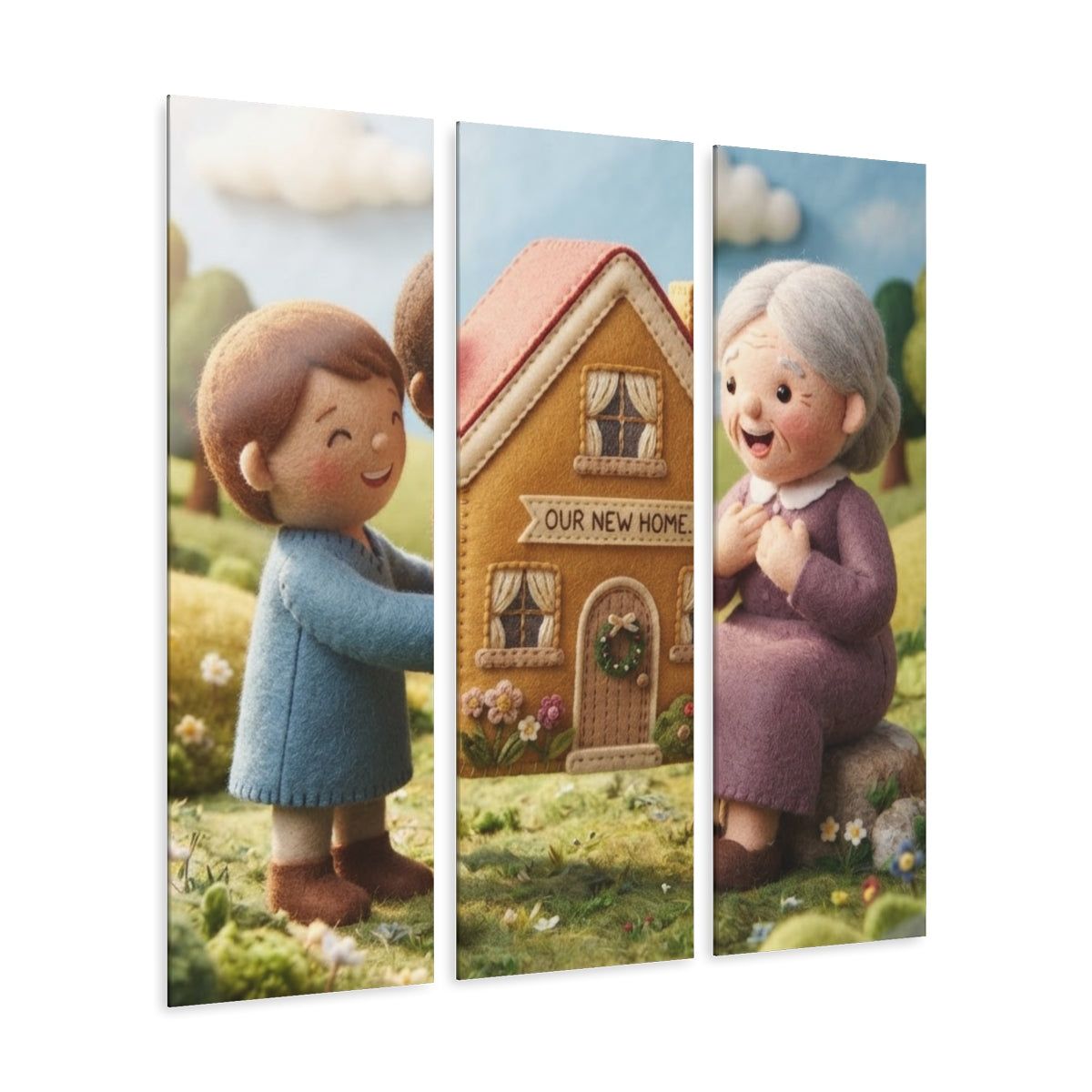 Acrylic Prints - Our Cozy Home Triptych — Portrait |...