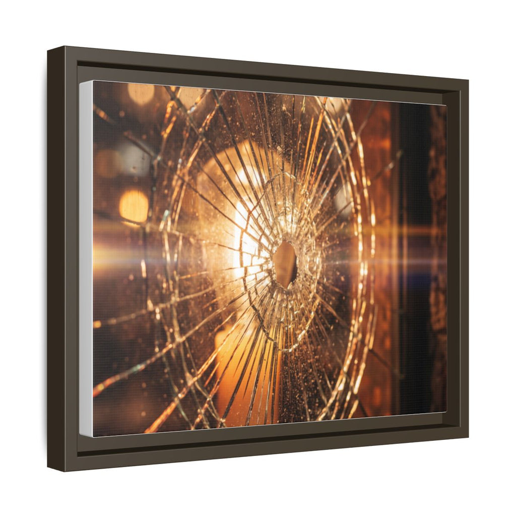 Framed Matte Canvas - Shattered Glass