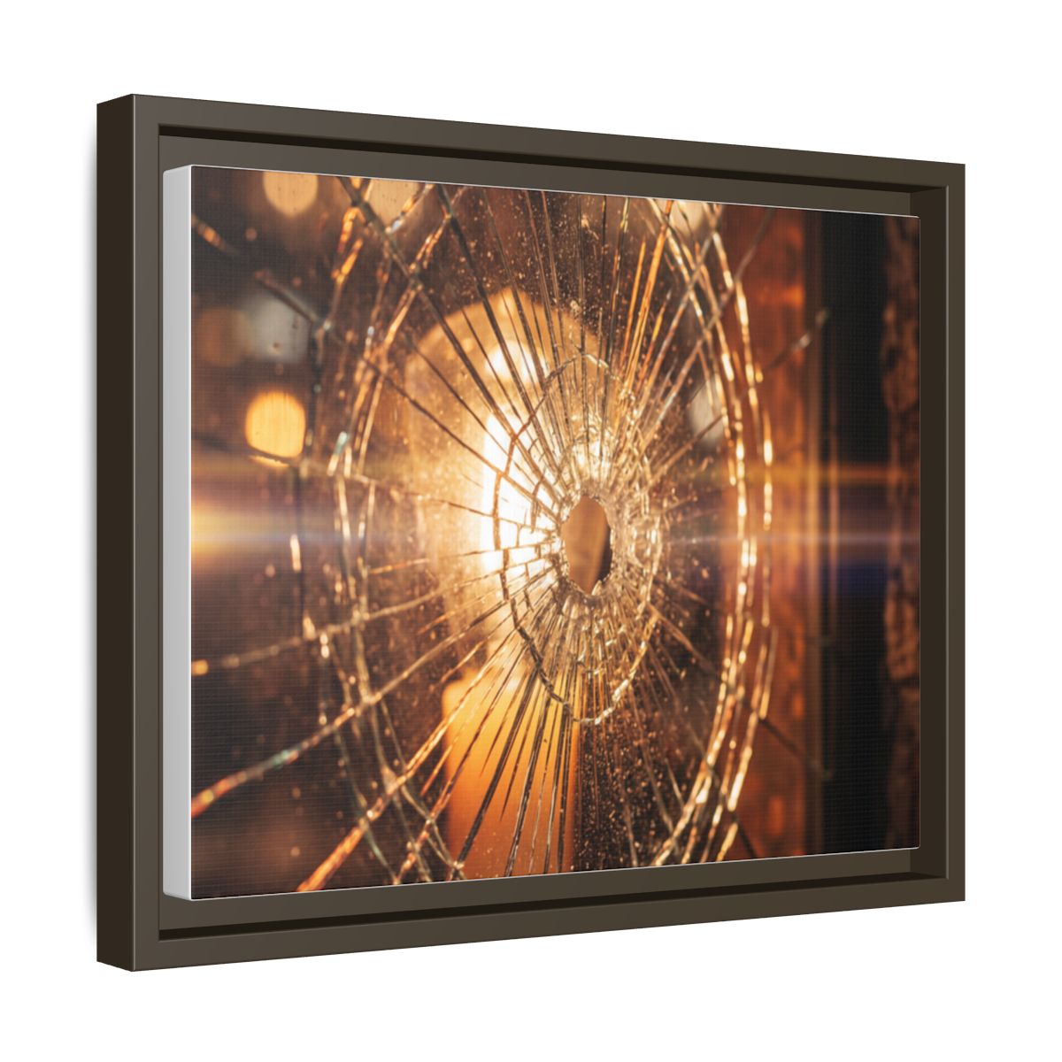 Framed Matte Canvas - Shattered Glass