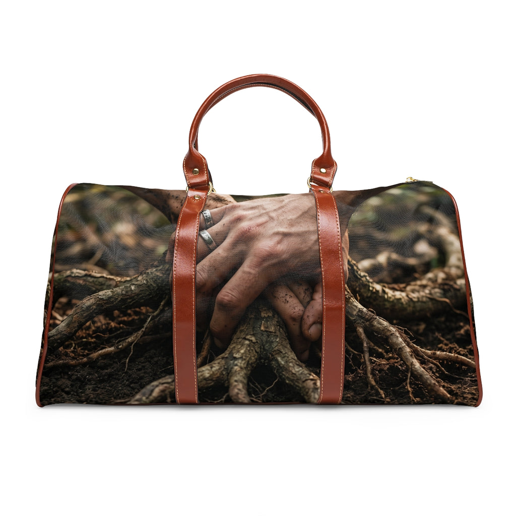 Waterproof Travel Bag with Forest Root Art