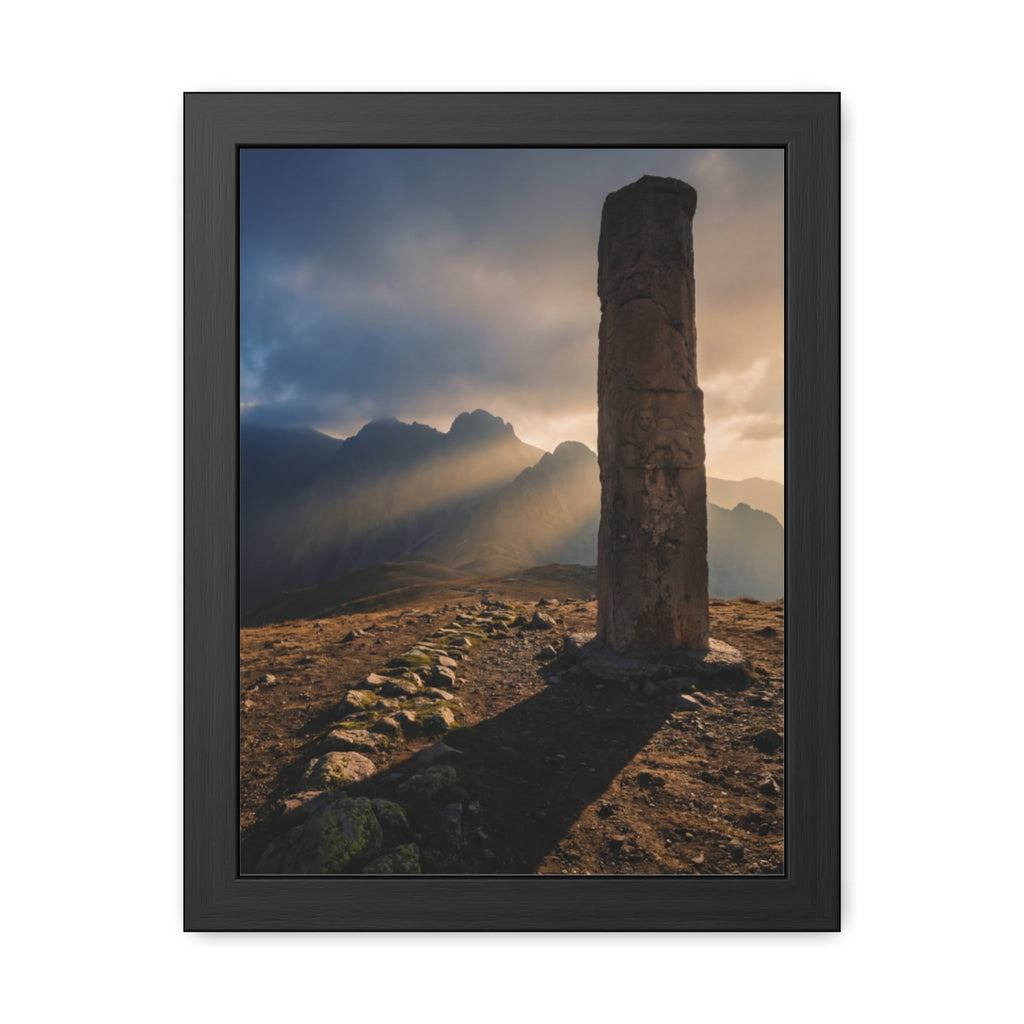 Framed Poster - Ancient Lion & Sun