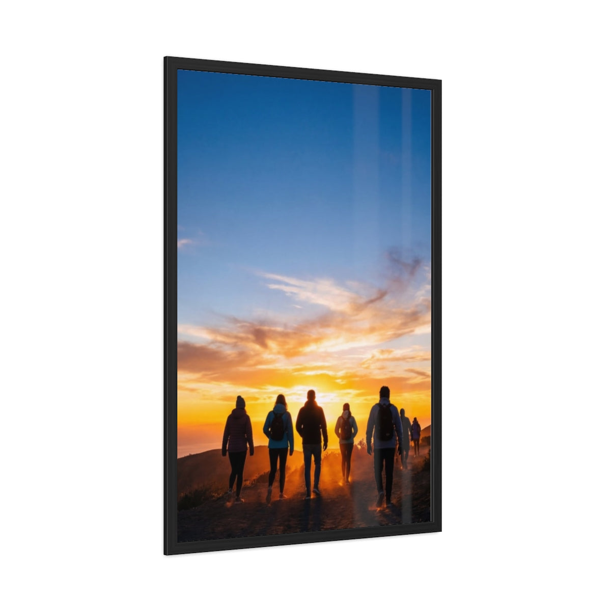 Framed Poster - Golden Sunset Ridge — Portrait (8×12, 9×11...