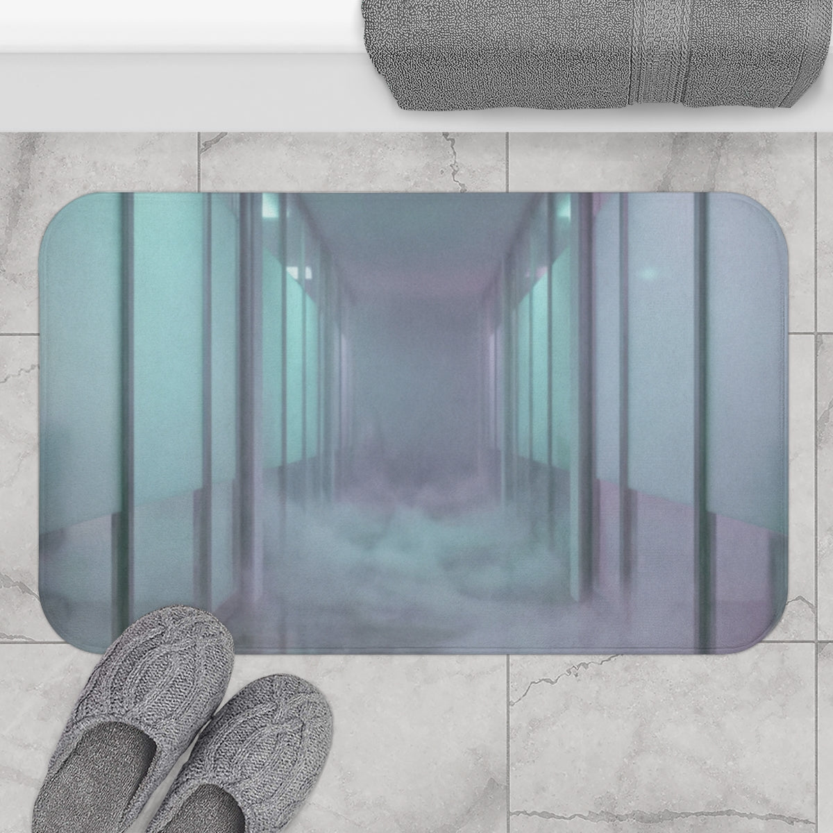 Bath Mat - Liminal Fog Bath Decor | Echovira Gallery
