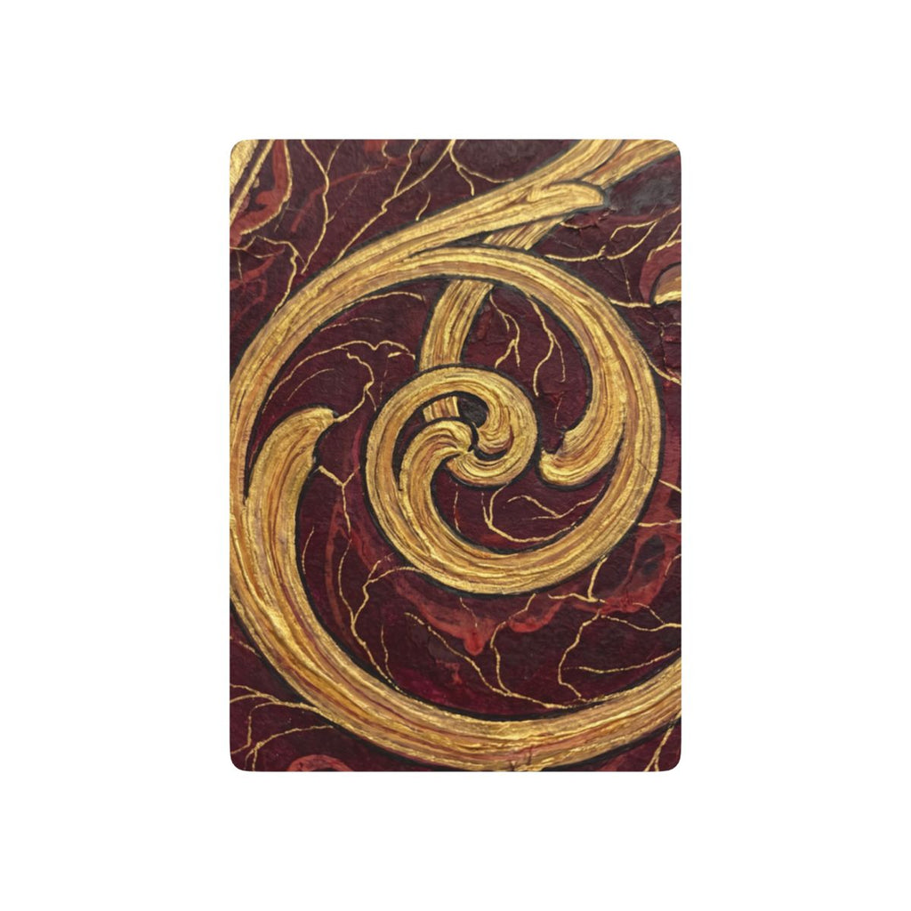 Poker Playing Cards - Gilded Crimson Filigree Antique Scroll...
