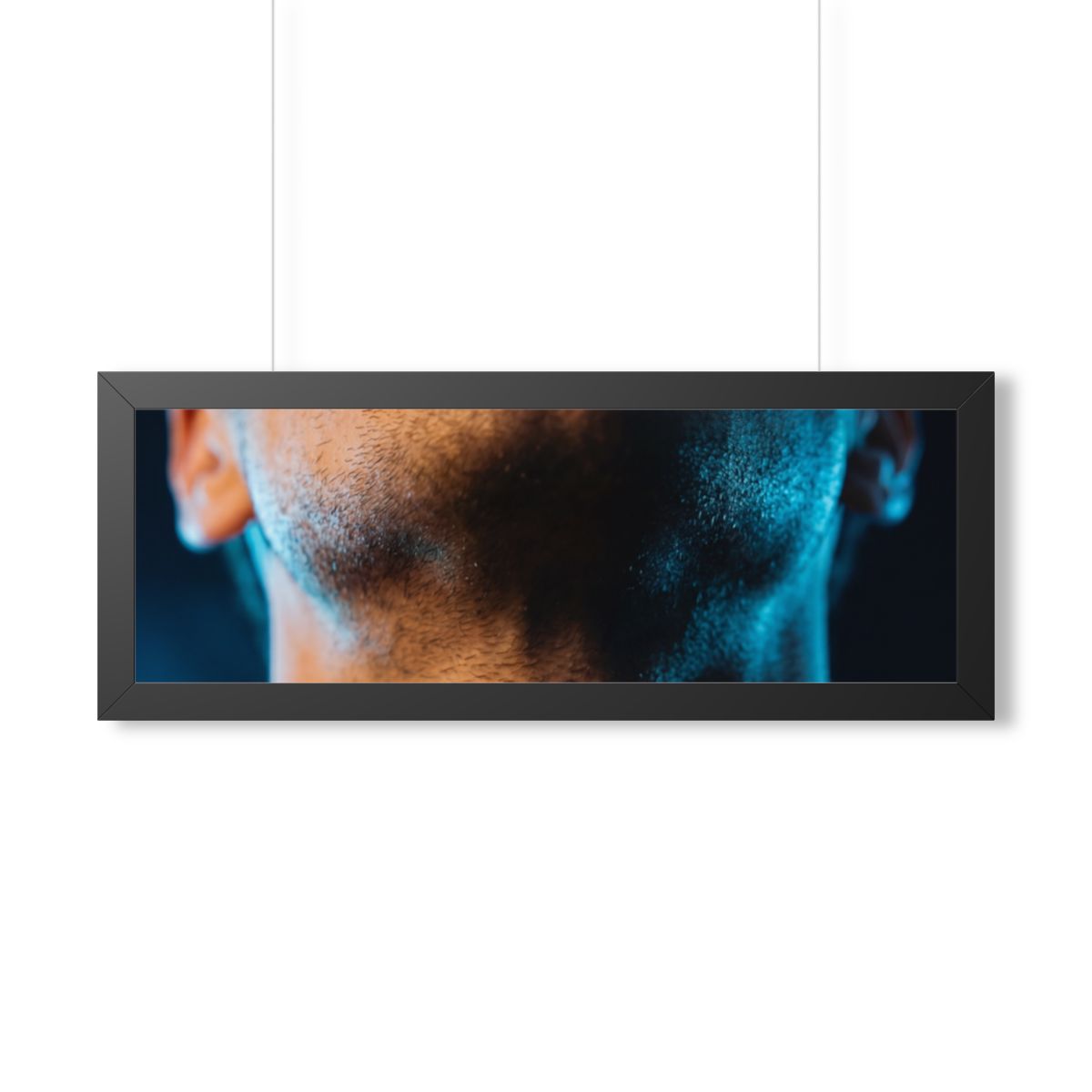 Framed Horizontal Poster - Neon Horizon Portrait — Black......