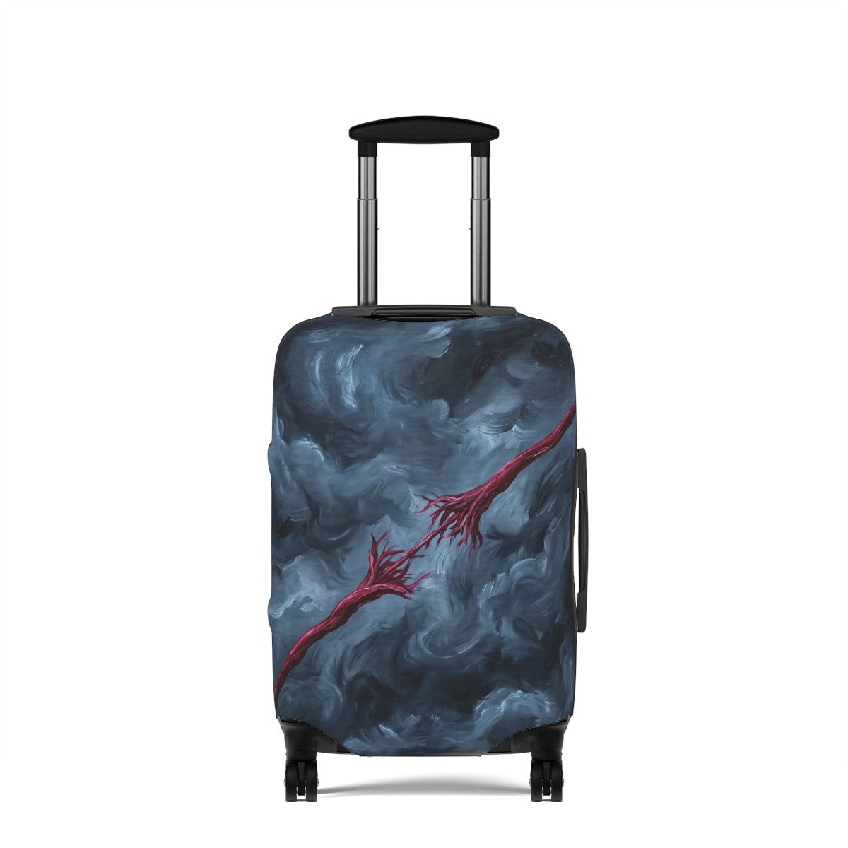 Luggage Cover Crimson Cord Abstract Art