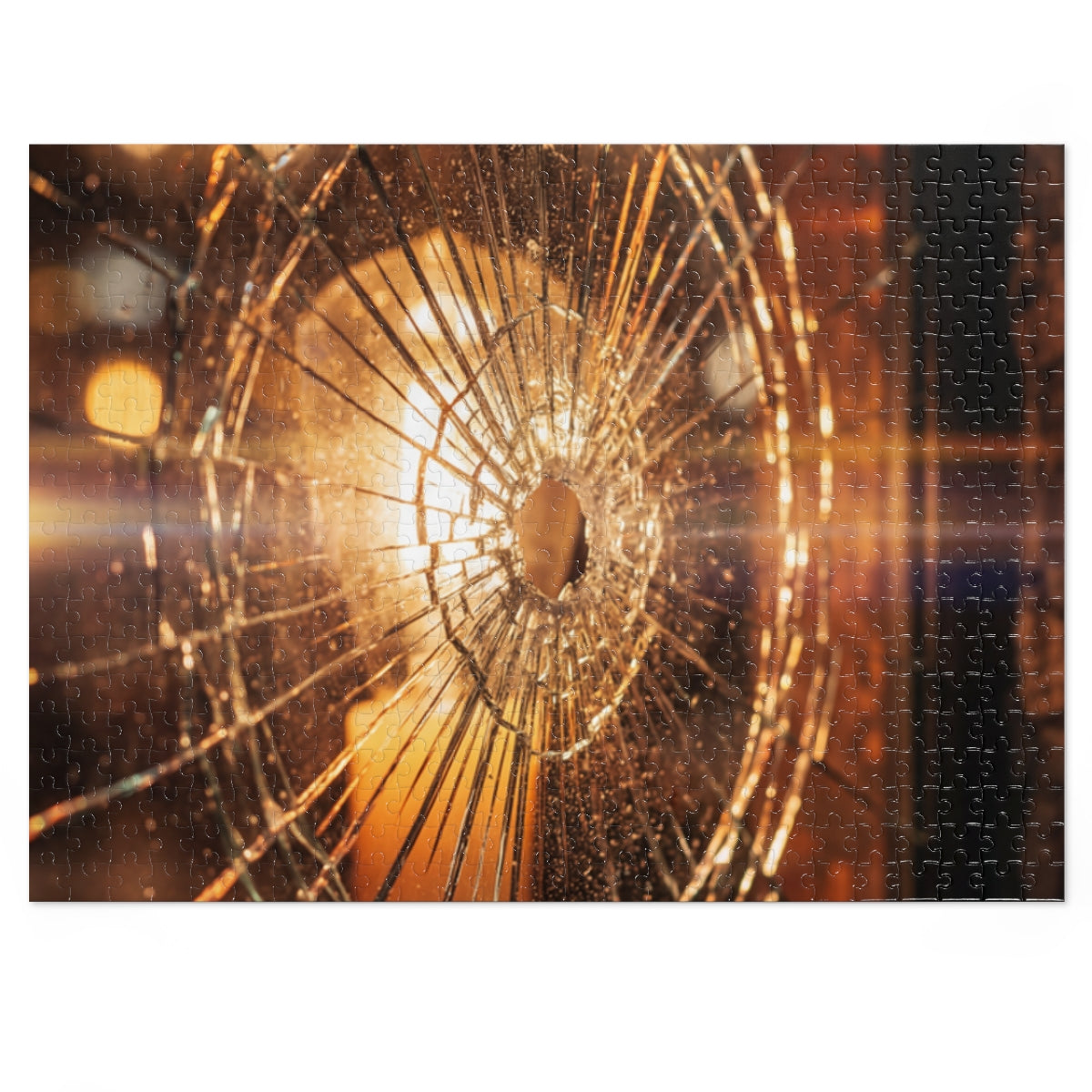 Jigsaw Puzzle with Tin - Fractured Light Glass Art... |...