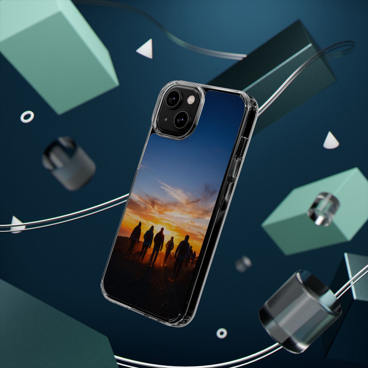 Clear Impact-Resistant Cases - Clear Phone Case - Sunset...