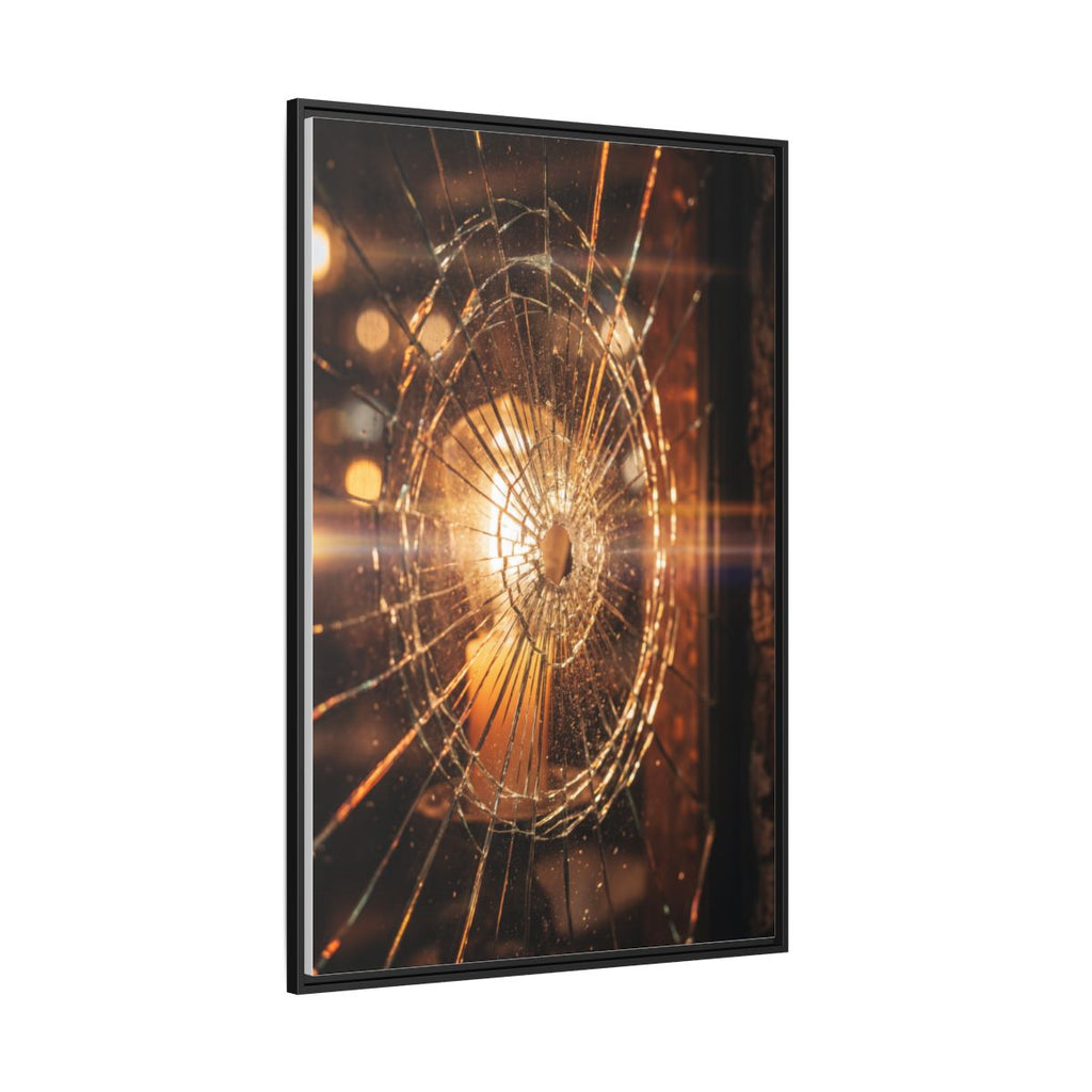 Framed Matte Canvas - Shattered Glass