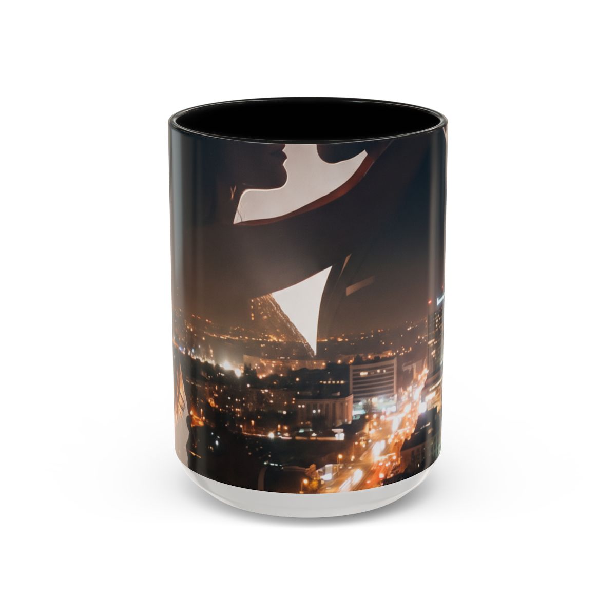 Accent Coffee Mug - Midnight Lovers Gold | Echovira Gallery