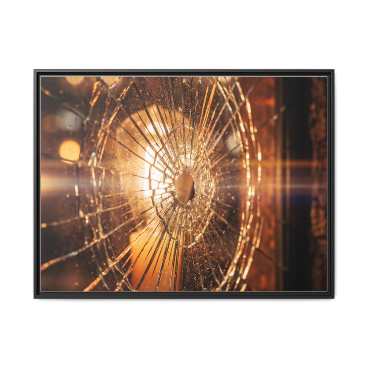 Framed Matte Canvas - Amber Glow — Black / 1.25"