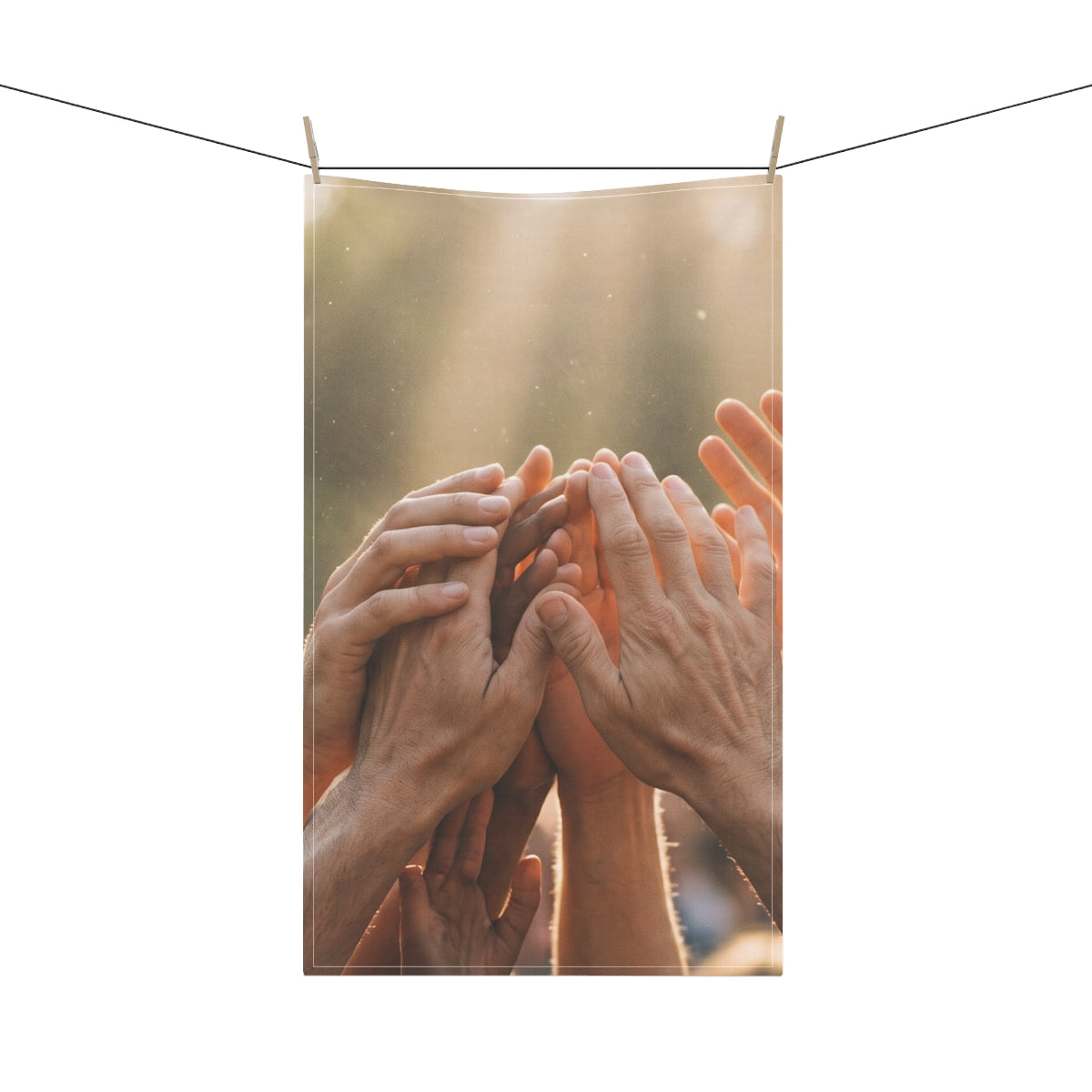Tea Towels - Golden Rays of Unity Wall Art | Echovira...