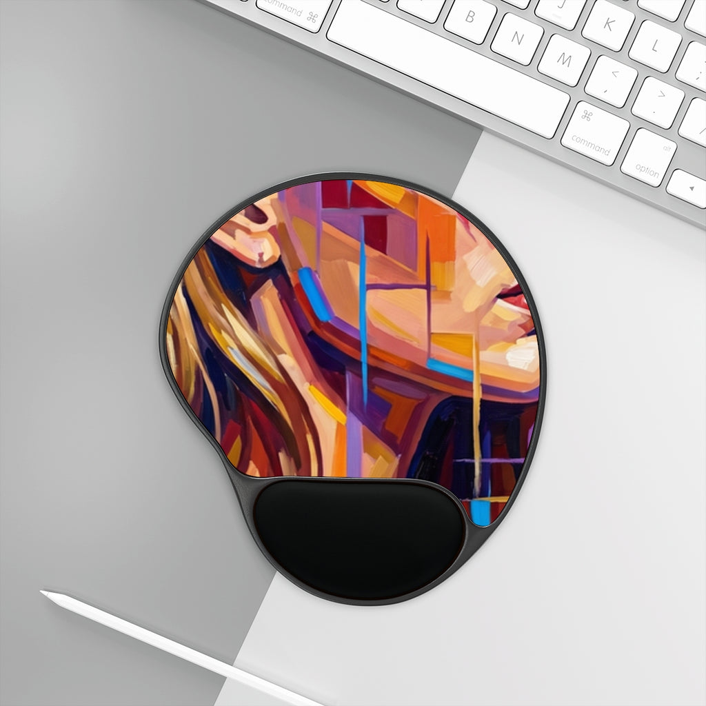 Mouse Pad with Wrist Rest - Shattered Elegance | Echovira...