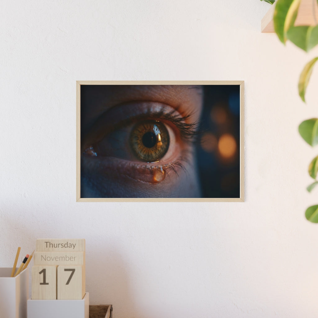 Poster mit Holzrahmen – Eye Art