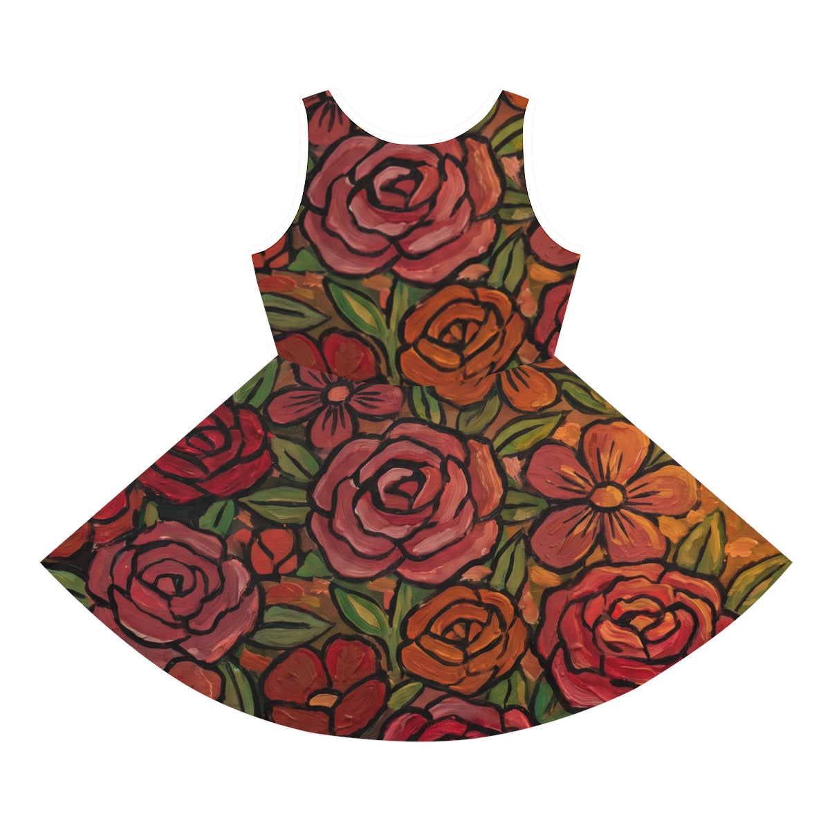 Girls' Sleeveless Sundress Floral Hearth Art