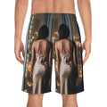 Men's Board Shorts - Rainscape Nightscape | Echovira Gallery