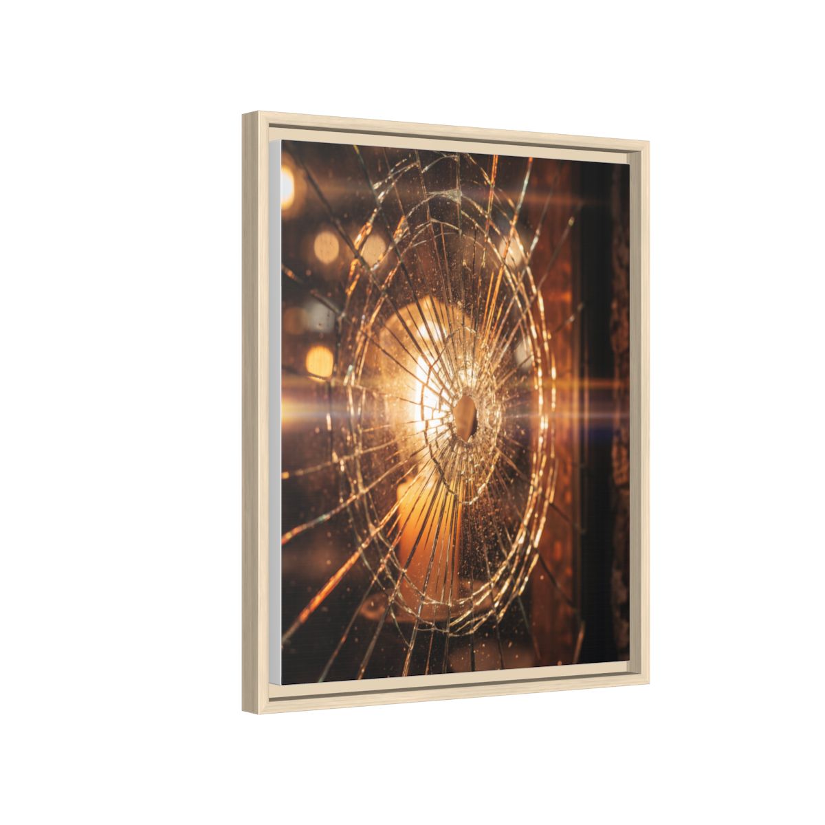Framed Matte Canvas - Shattered Glass