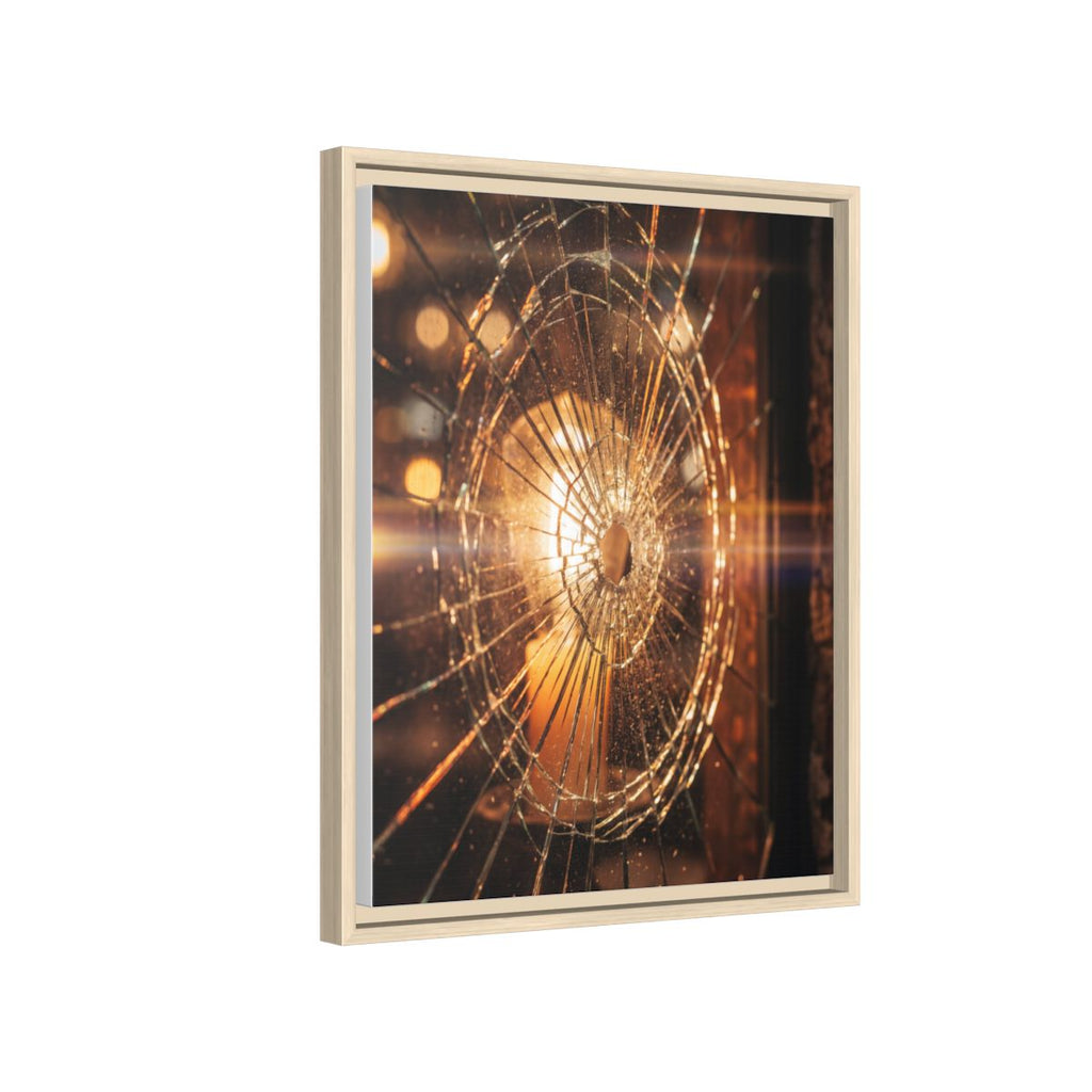 Framed Matte Canvas - Shattered Glass — Natural / 1.25"