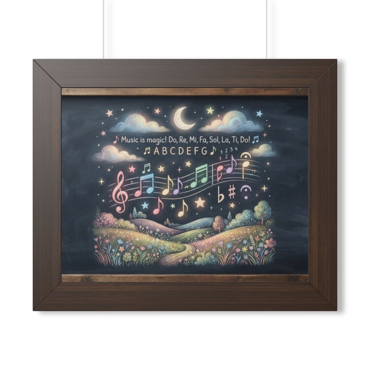 Framed Horizontal Poster - Melody Meadows — Walnut (14×11......