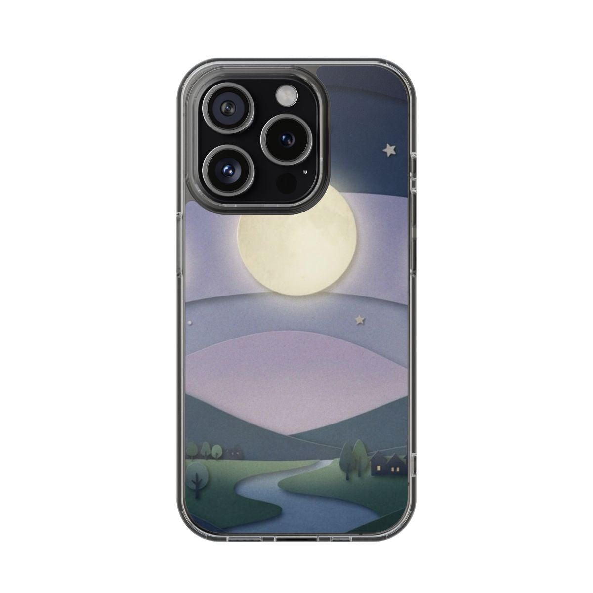 Clear Impact-Resistant Case - Moon | Echovira Gallery
