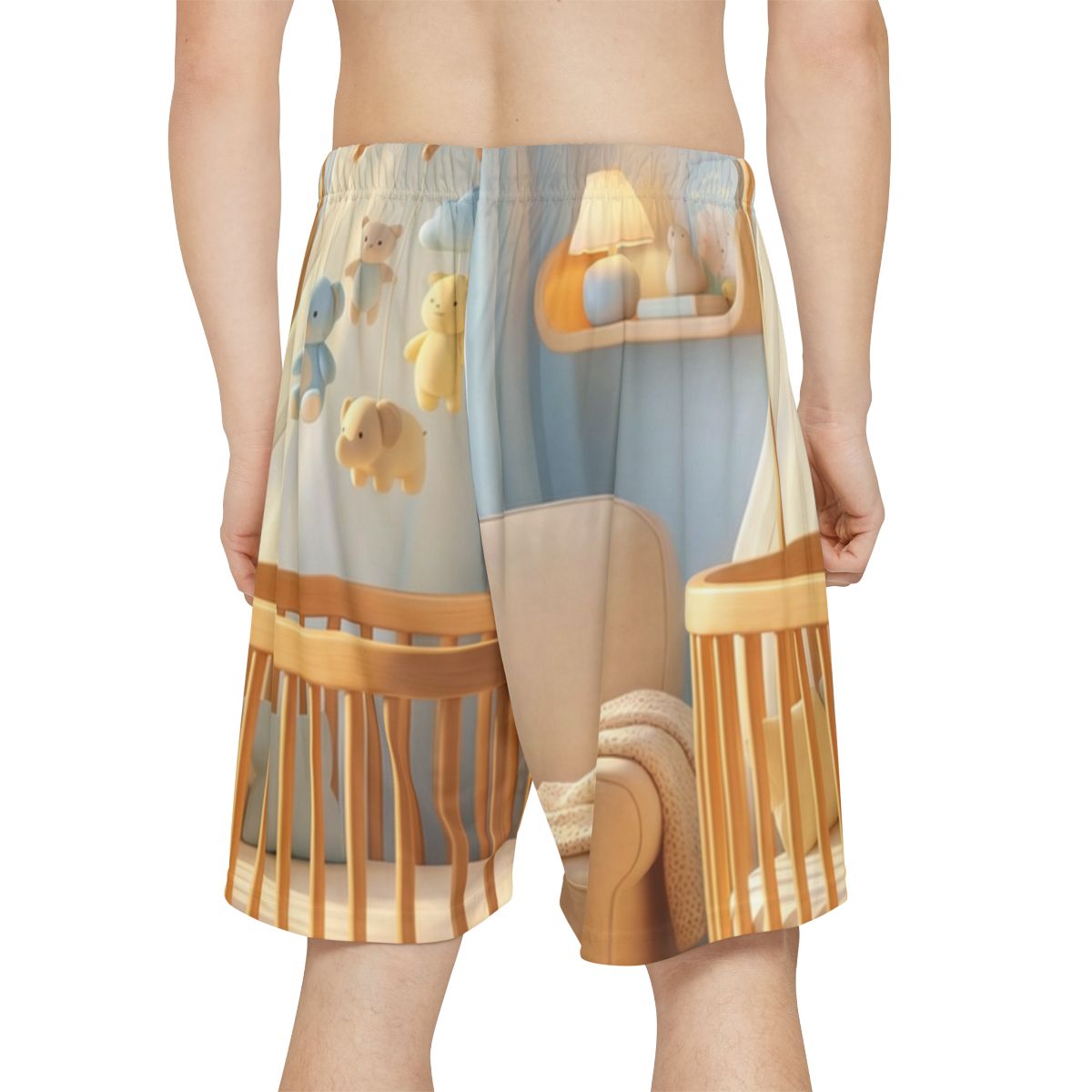 Pastel Blue Men's Sports Shorts - Calm Vibe