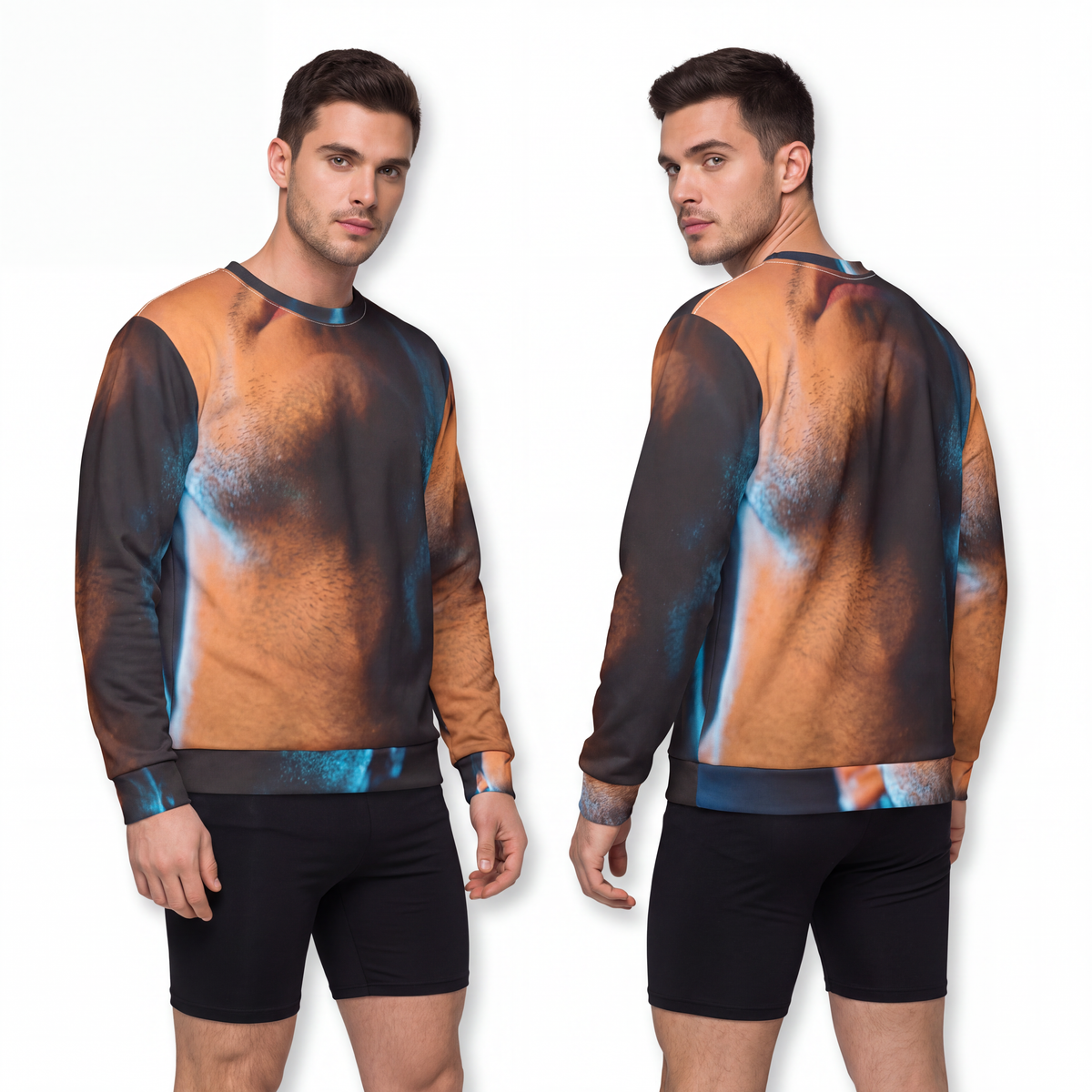 Men's Unisex Sweatshirt - Midnight Glow Portrait | Echovira...