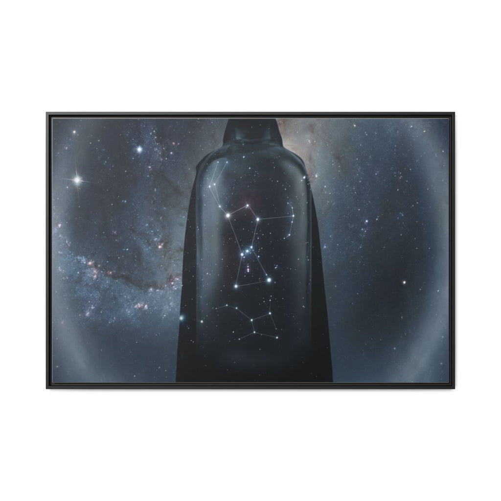Matte Canvas, Framed - Cosmic Sentinel Orion Constellation...