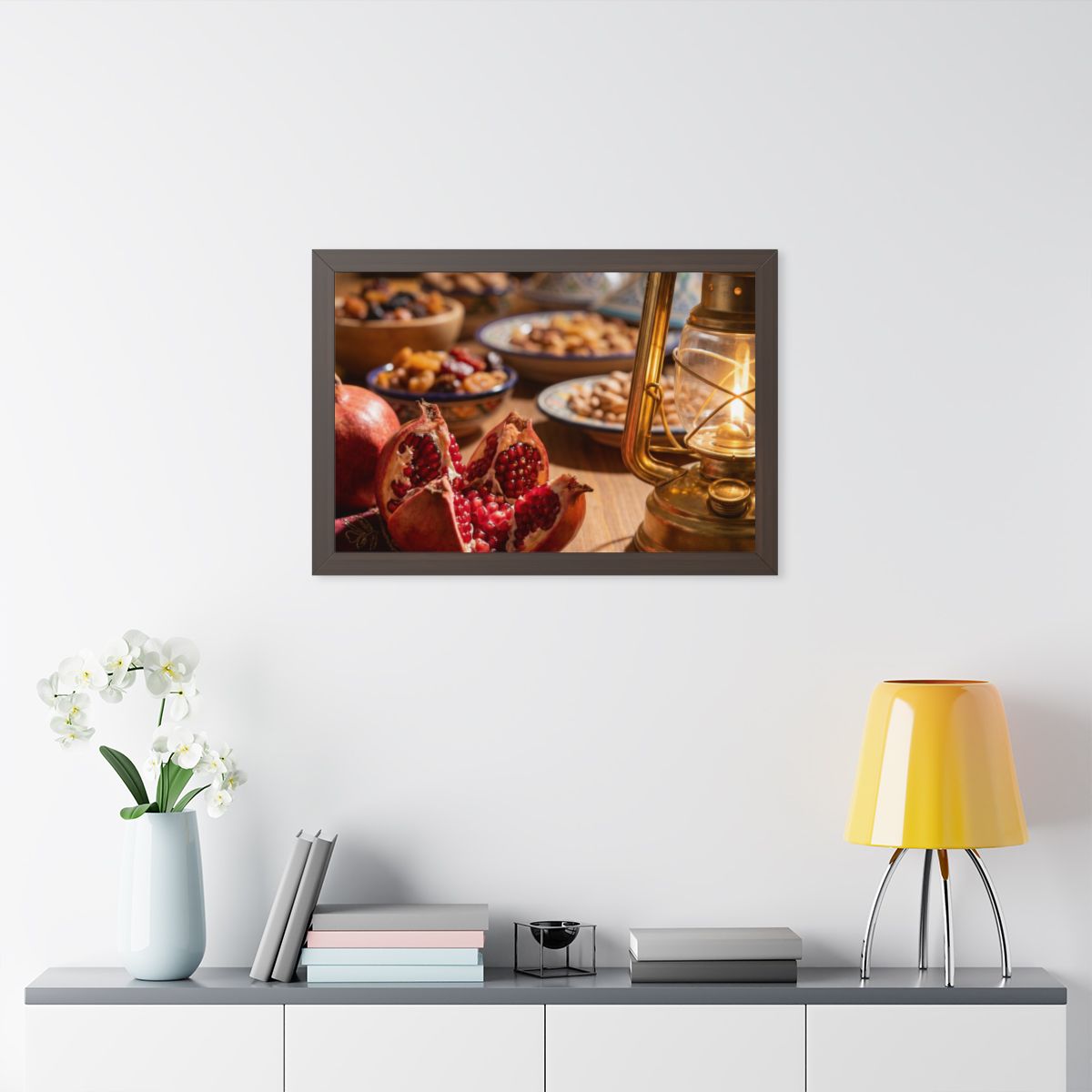 Framed Horizontal Poster - Amber Feast Glow (14×11, 16×12......