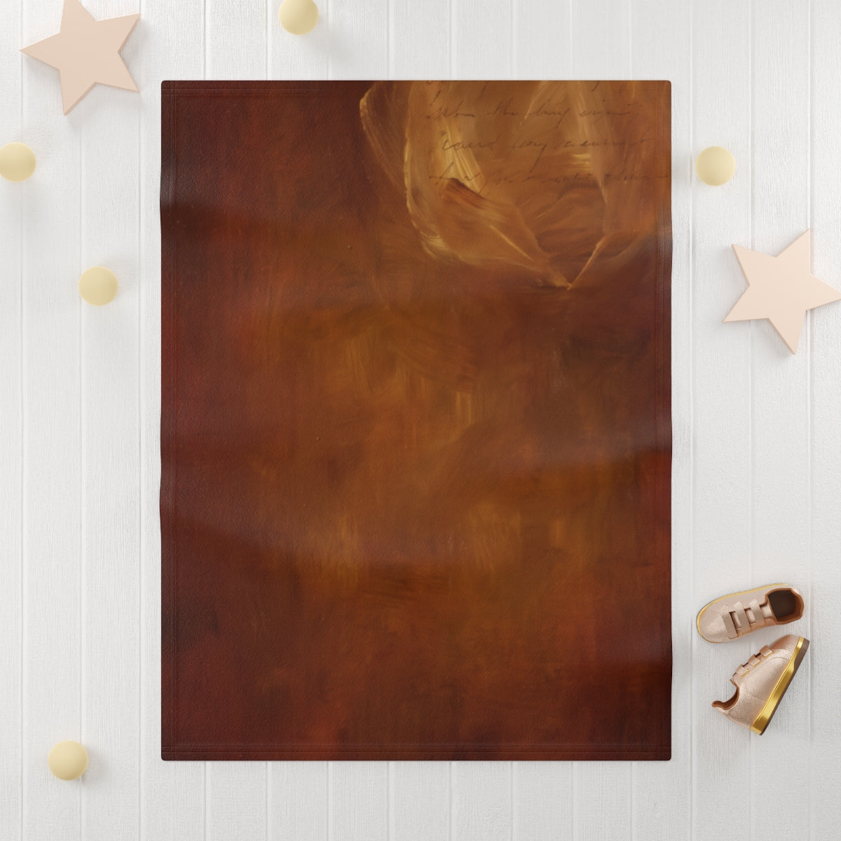 Moody Amber Abstract Script Baby Blanket