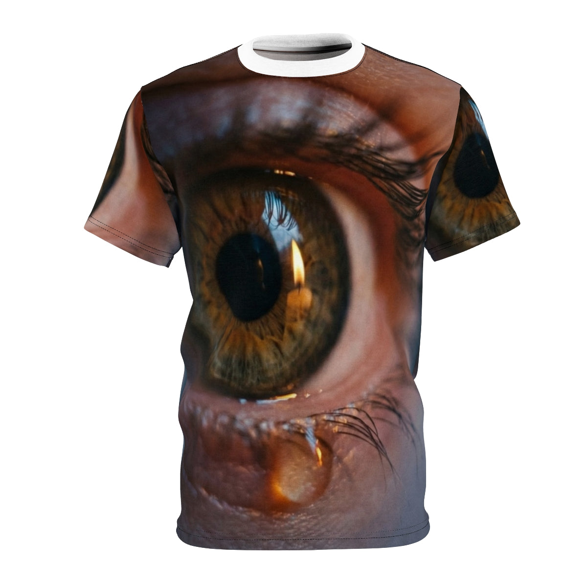 Men's Unisex Cut & Sew Tee - Amber Iris Reflection Fine Art...