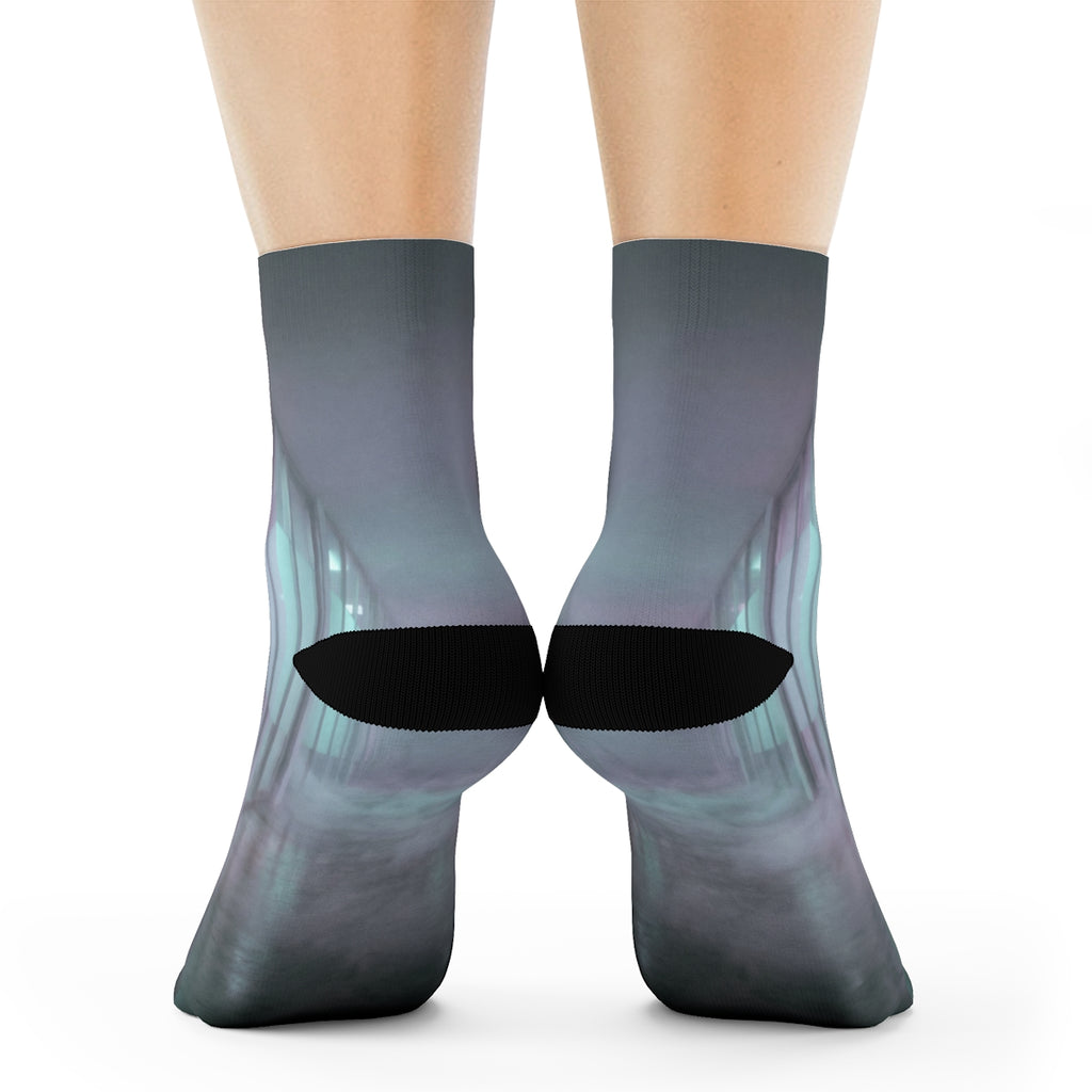 Crew Socks - Liminal Corridor Fog Art Print | Echovira...