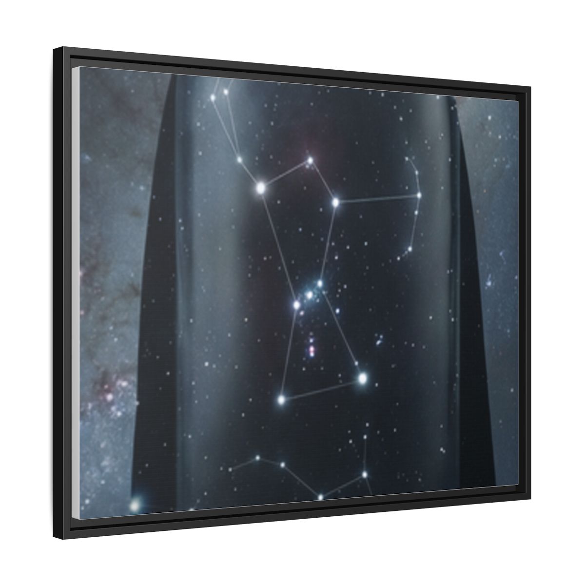 Framed Matte Canvas - Cosmic Sentinel — Black / 1.25" (10×8, 12×9, 14×11, 16×12, 20×10, 18×12, 20×16, 24×16, 24×18, 36×12, 24×20, 32×16, 30×20, 30×24, 32×24, 48×16, 36×24, 48×24, 40×30, 60×20, 48×32, 60×30 & 60×40)