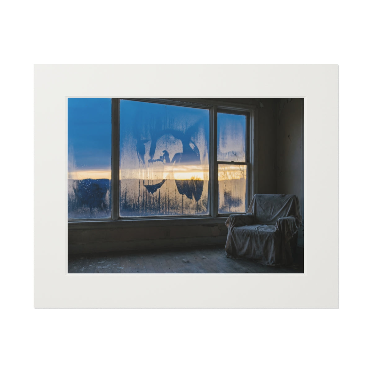 Fine Art Prints - Melancholic Window Reflection Art - Quiet...