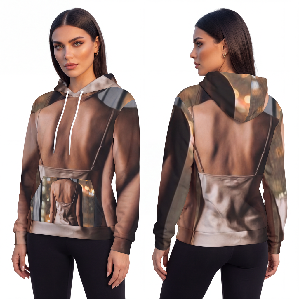 Fashion Hoodie - Rainy City Lights | Echovira Gallery