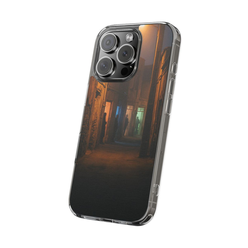 Clear Impact-Resistant Case - Night Alley iPhone Glow |...